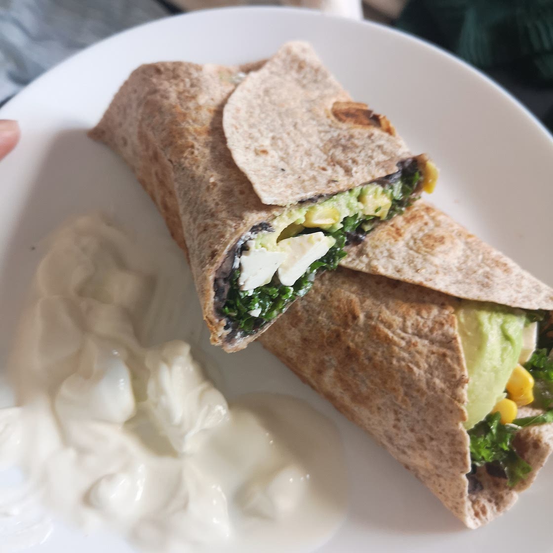 Kale and Black Bean Burritos