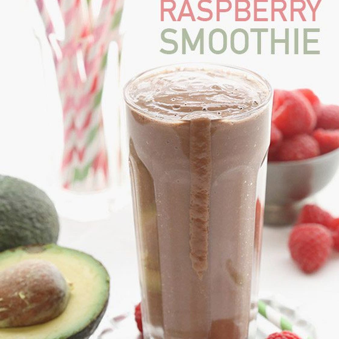 Raspberry Chocolate Avocado Smoothie