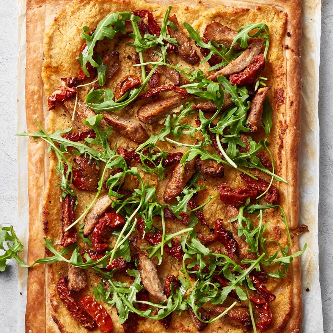 vegan puff pastry pizza