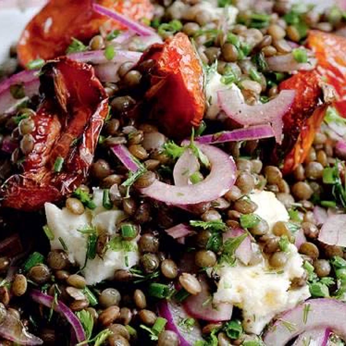 Castelluccio Lentils with Tomatoes and Gorgonzola