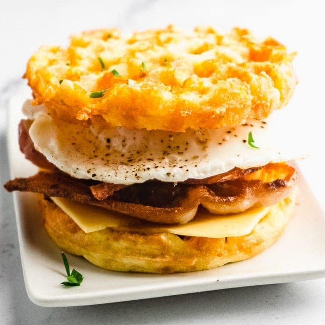 Keto Chaffle Breakfast Sandwich