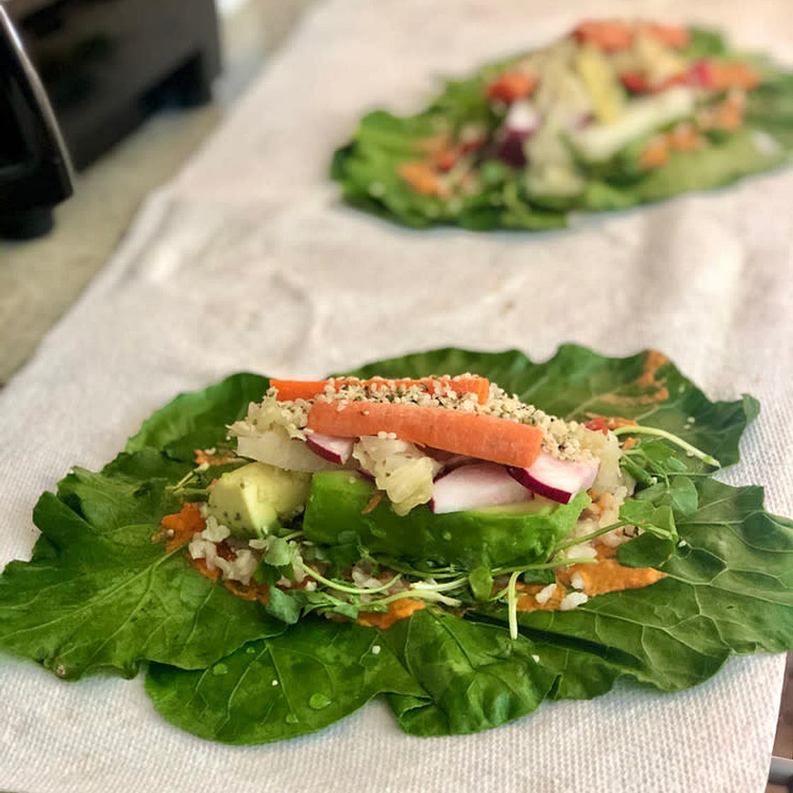 Colorful Collard Wraps