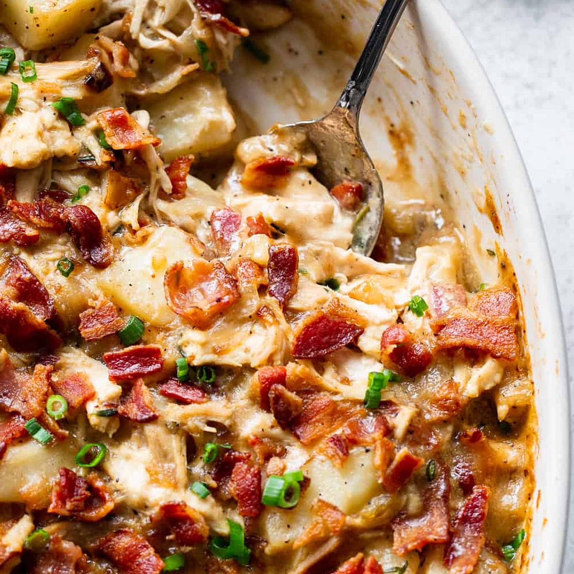Creamy Chicken Potato Casserole {Paleo, Whole30}