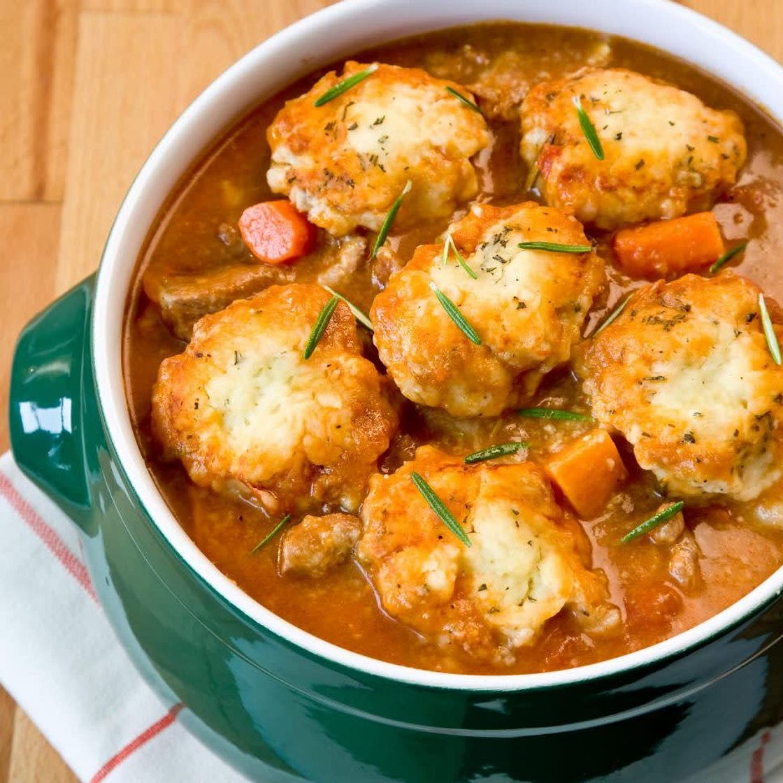 Lamb stew with dumplings