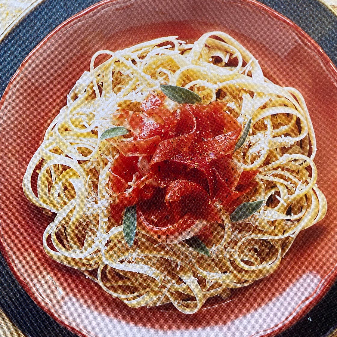Tagliatelle with Prosciutto and Parmesan