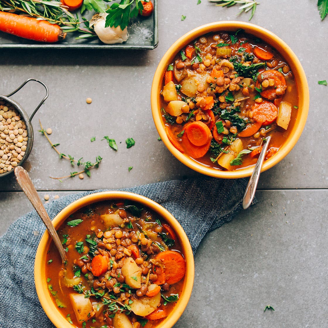1-Pot Vegan Lentil Soup