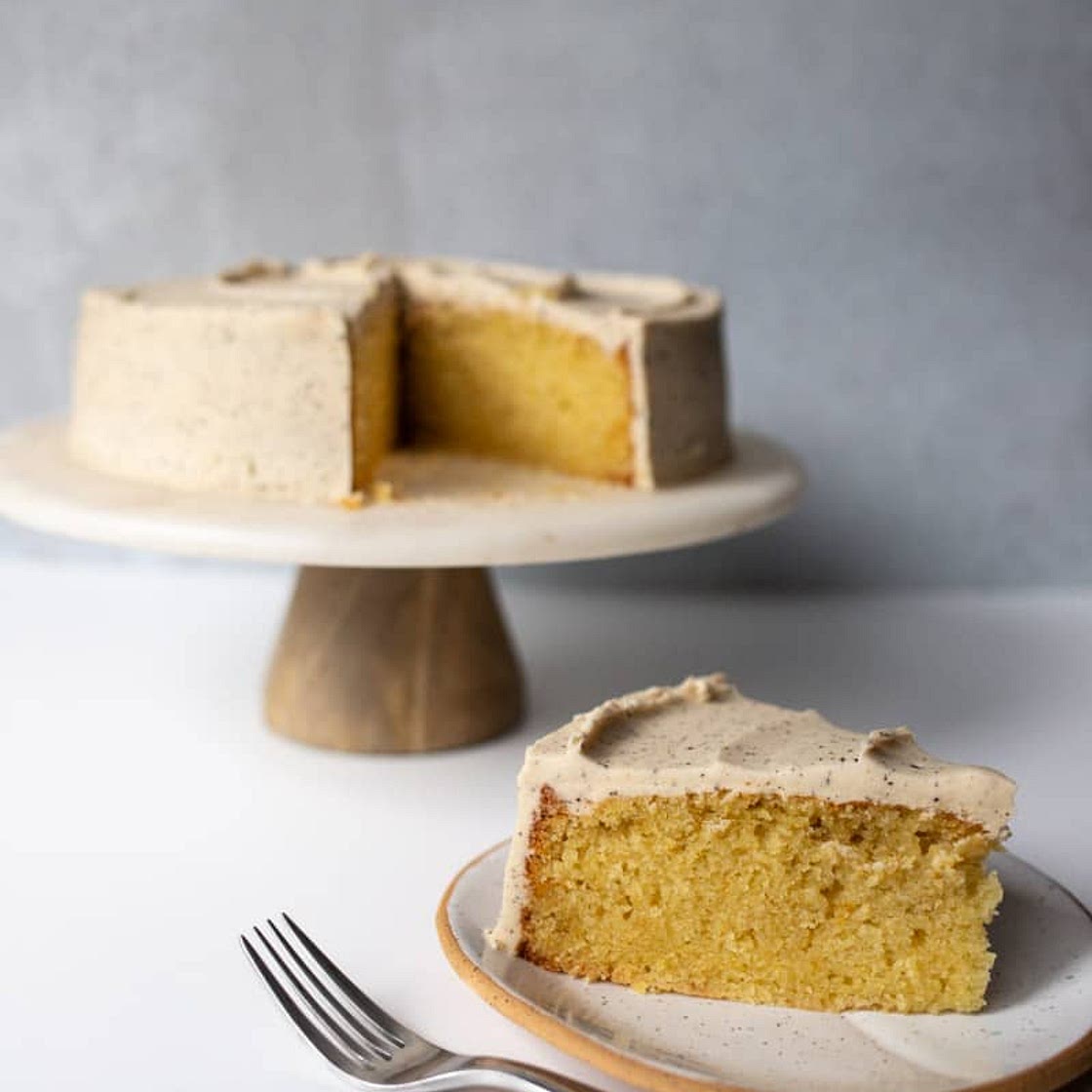 Olive Oil Cake with Brown Butter Frosting