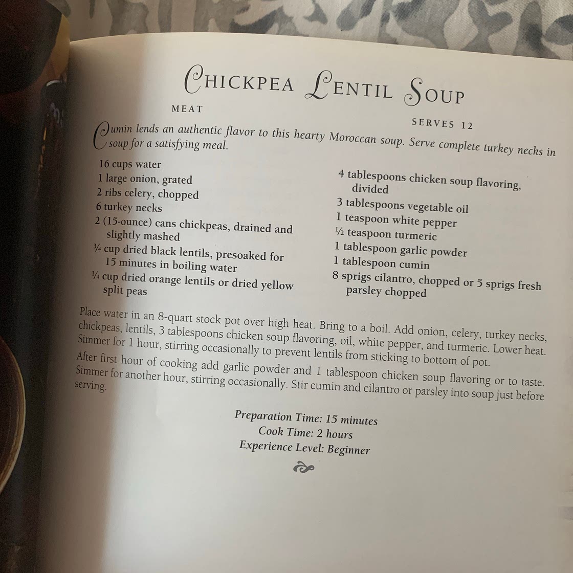 Chickpea Lentil Soup