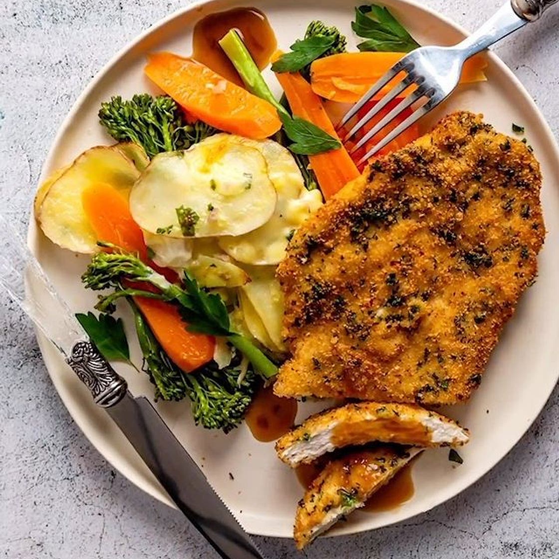 CHICKEN SCHNITZEL •