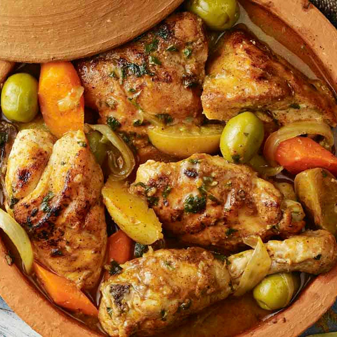 Spiced Chicken Tagine with Preserved Lemon and Olives