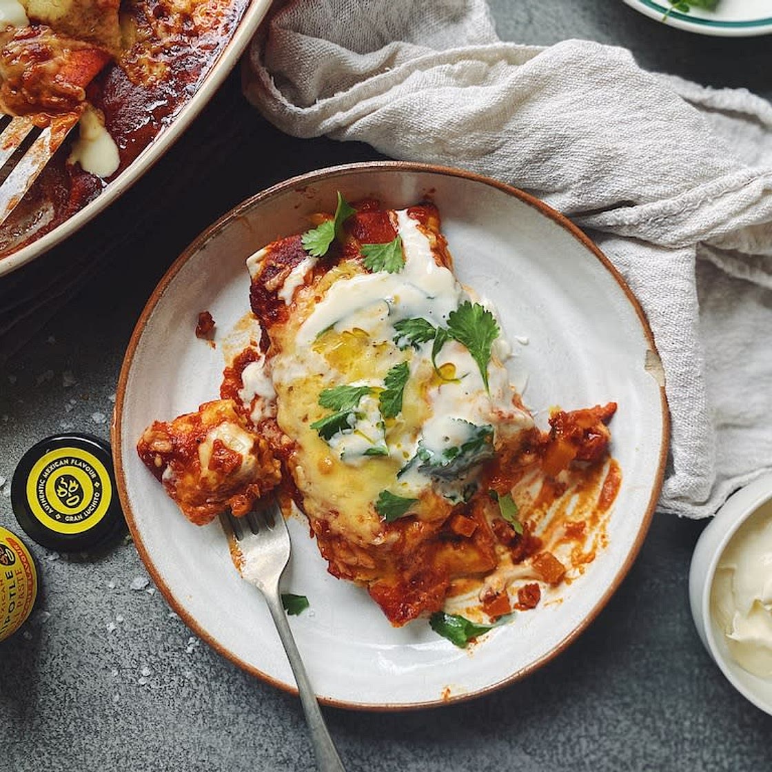 Chorizo Enchiladas With Winter Veg