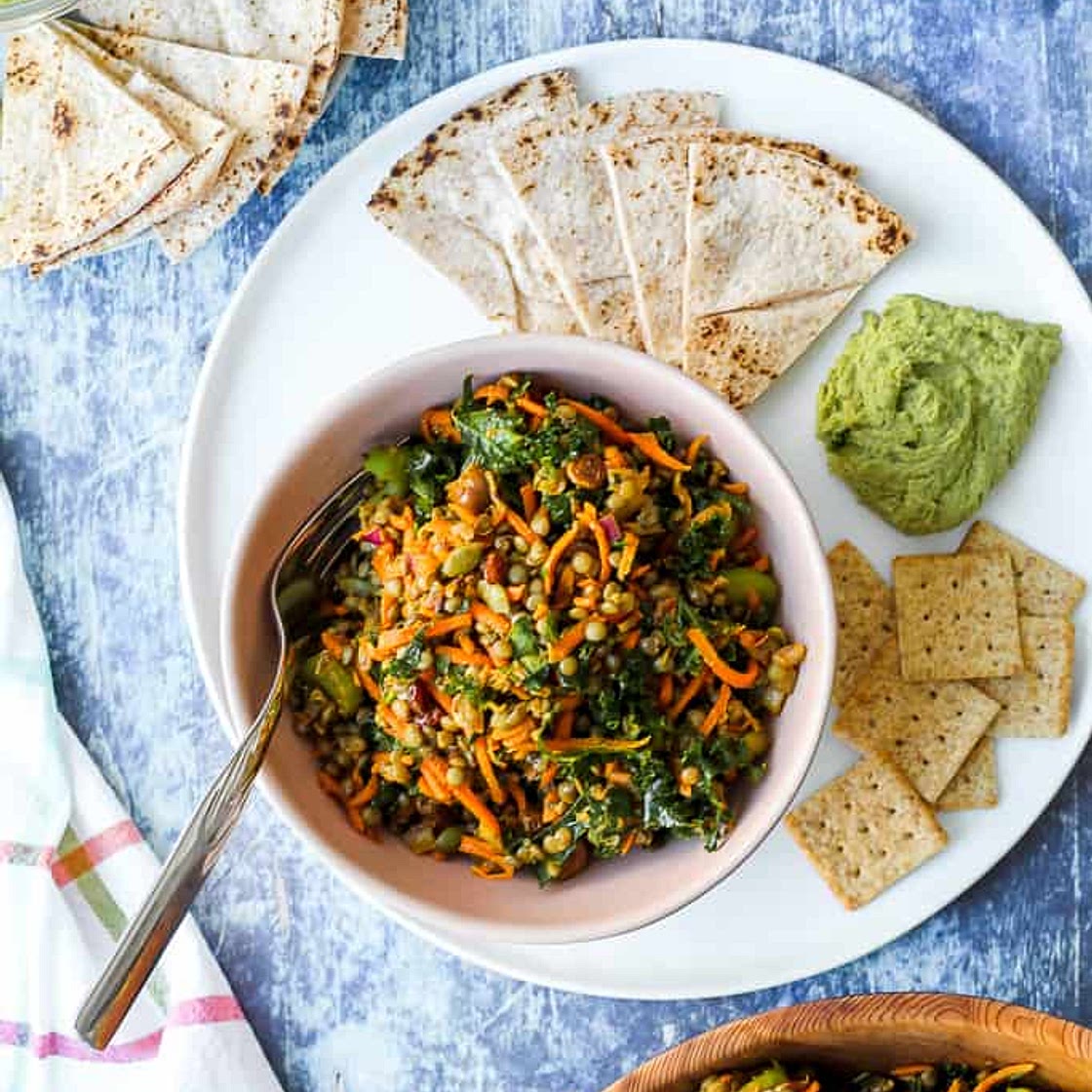 Moroccan Lentil Carrot Salad (Vegan)