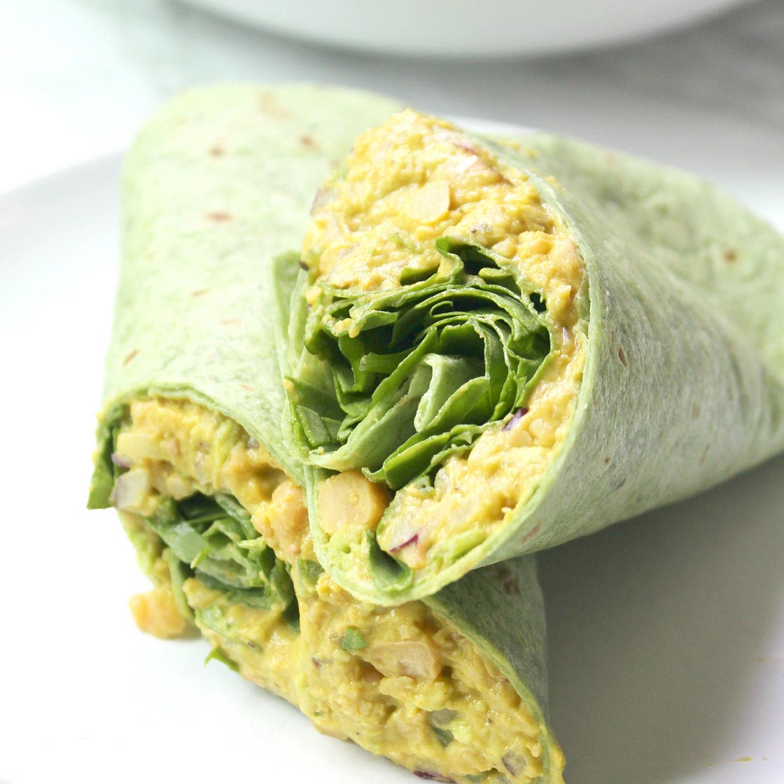Smashed Chickpea Salad Wraps