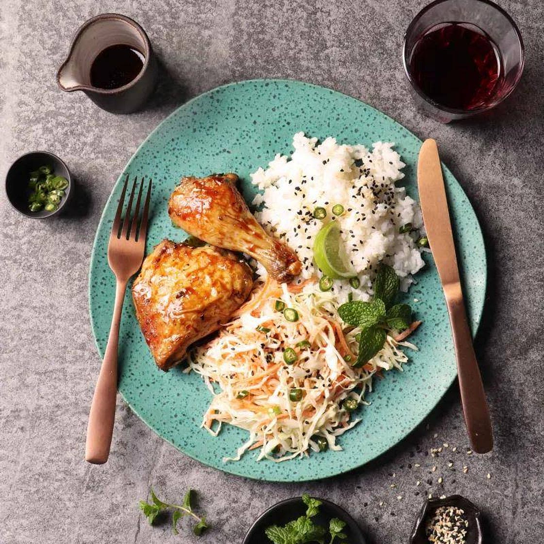 Teriyaki Chicken & Tahini Coleslaw