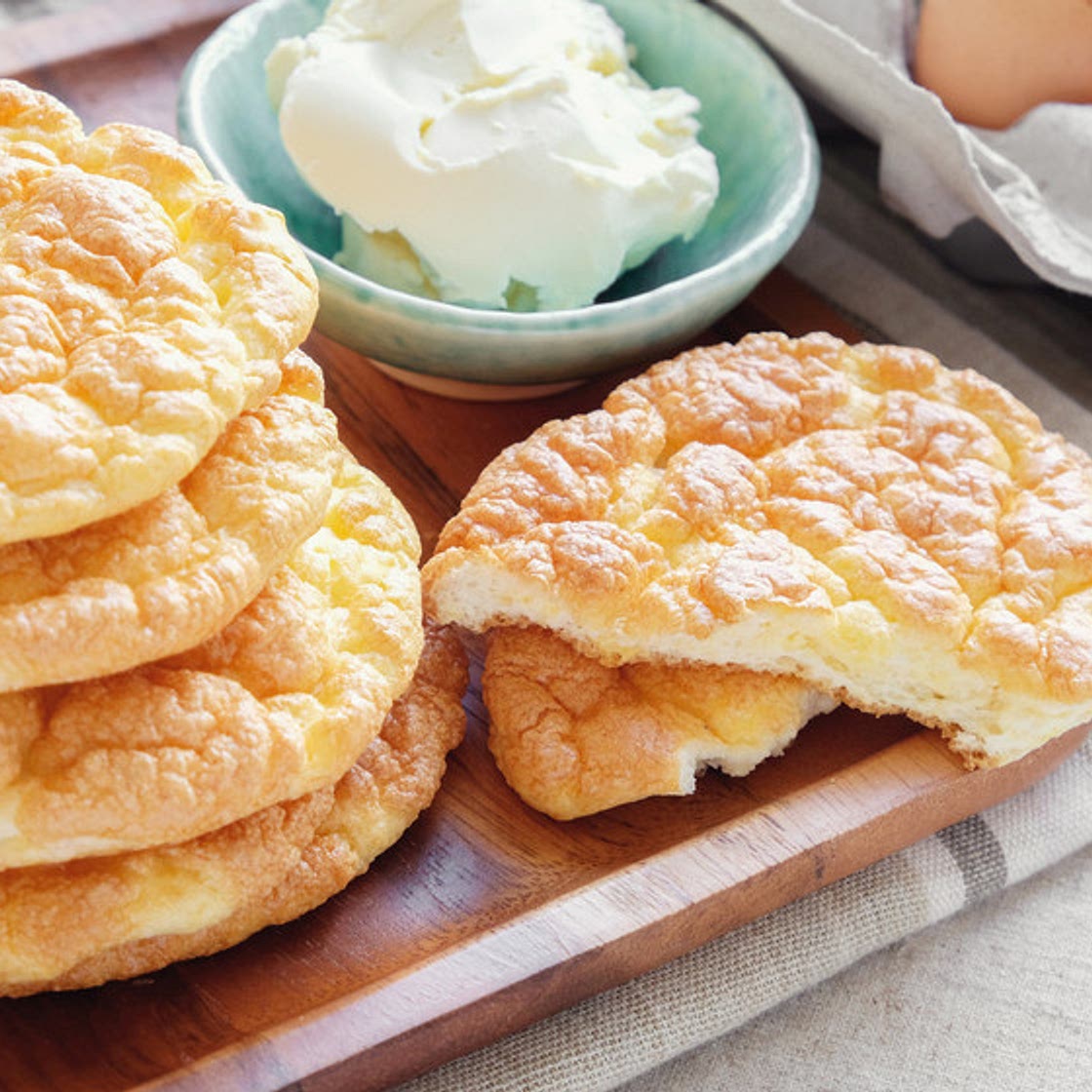 Cloud bread, pan keto o pan sin hidratos.