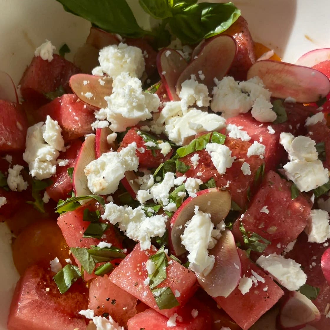 Quick Tomato & Watermelon Salad