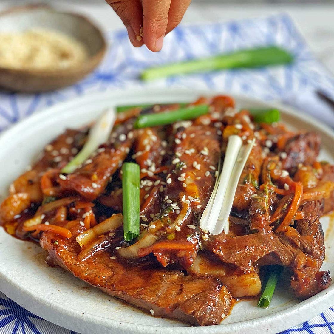 Stir Fried Korean Kimchi Beef