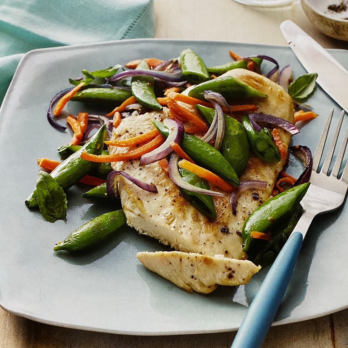 Chicken Sauté with Ginger and Peapods