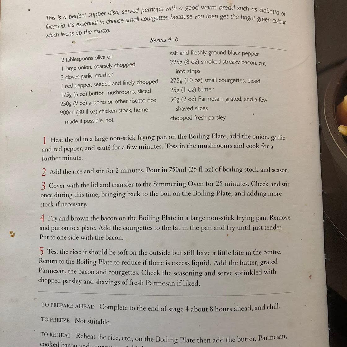 Bacon and Mushroom Risotto