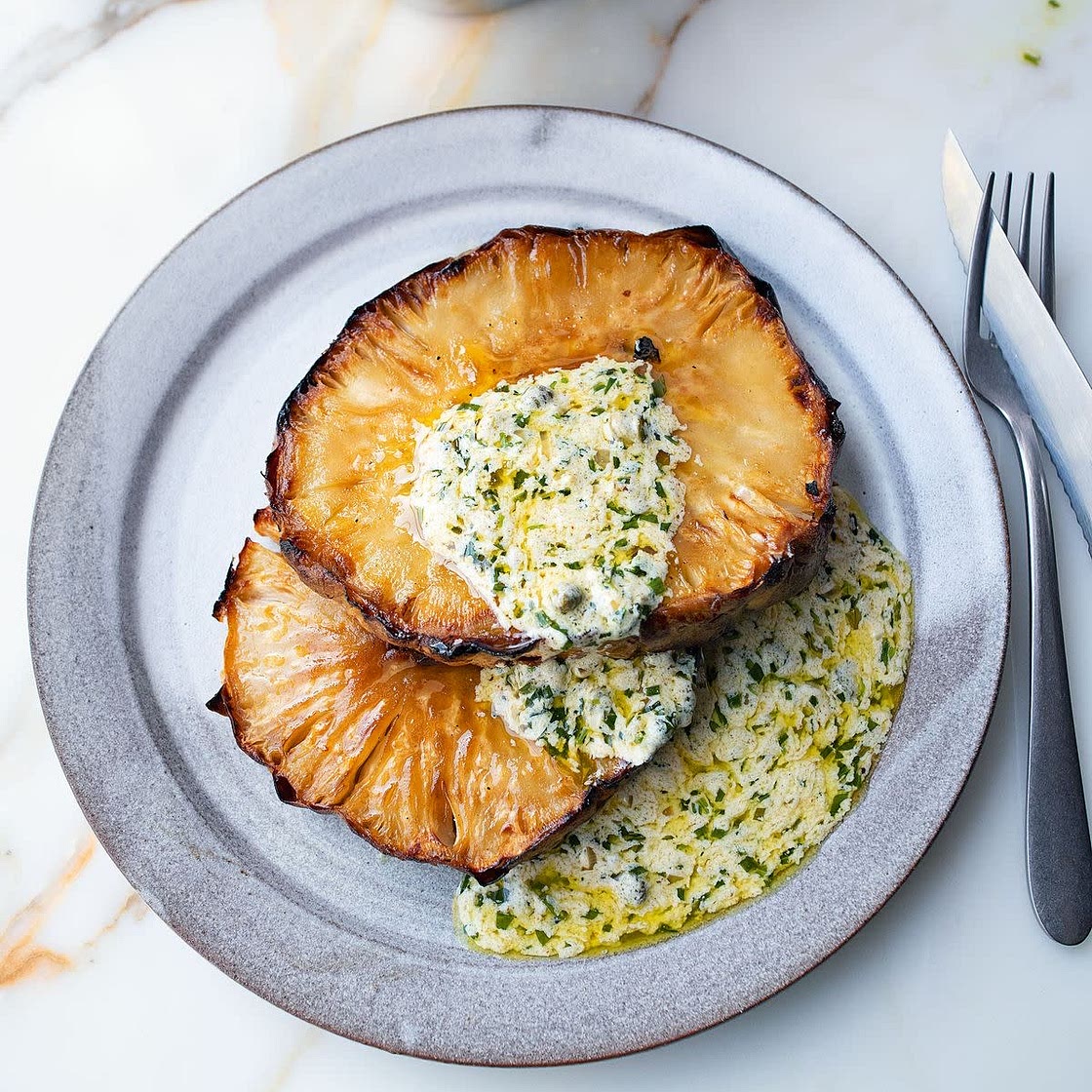 CELERIAC STEAKS WITH CAFÉ DE PARIS SAUCE