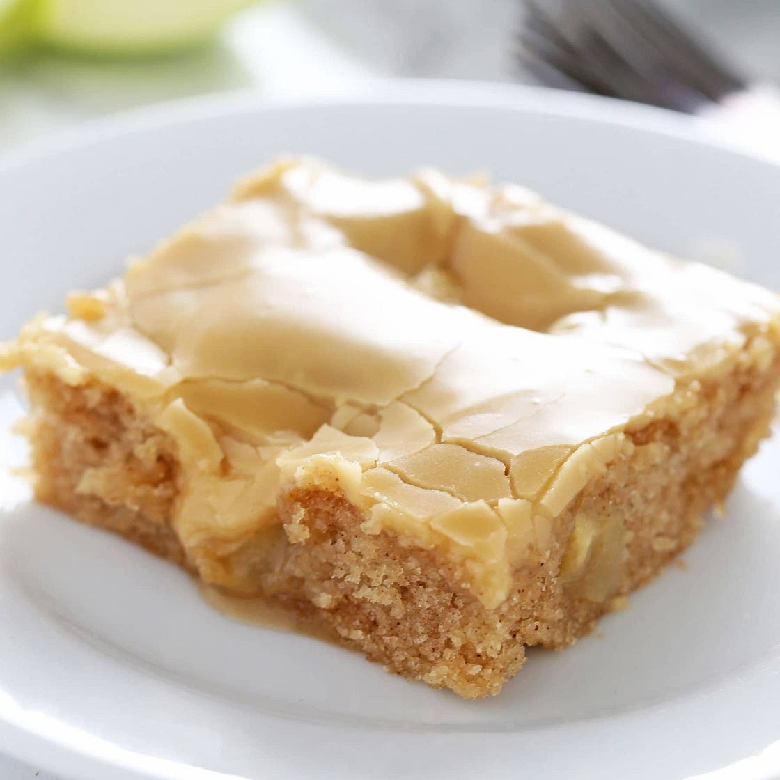 Salted Caramel Apple Sheet Cake