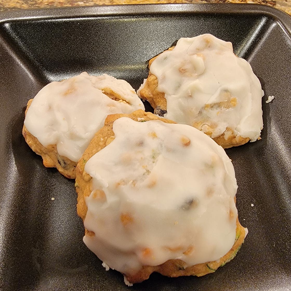Zucchini Cookies with Oatmeal, Nuts, Craisins