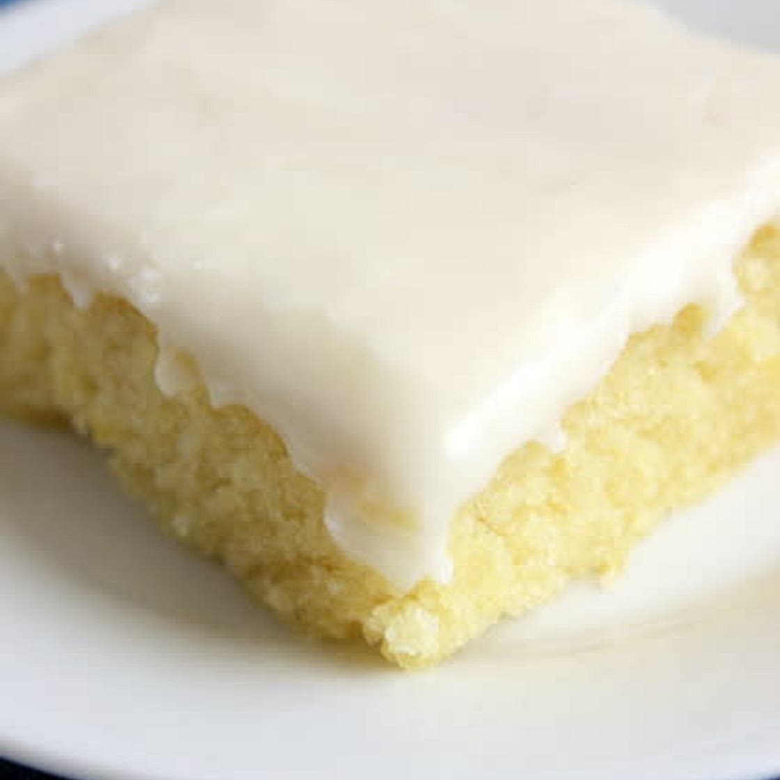 White Texas Almond Sheet Cake