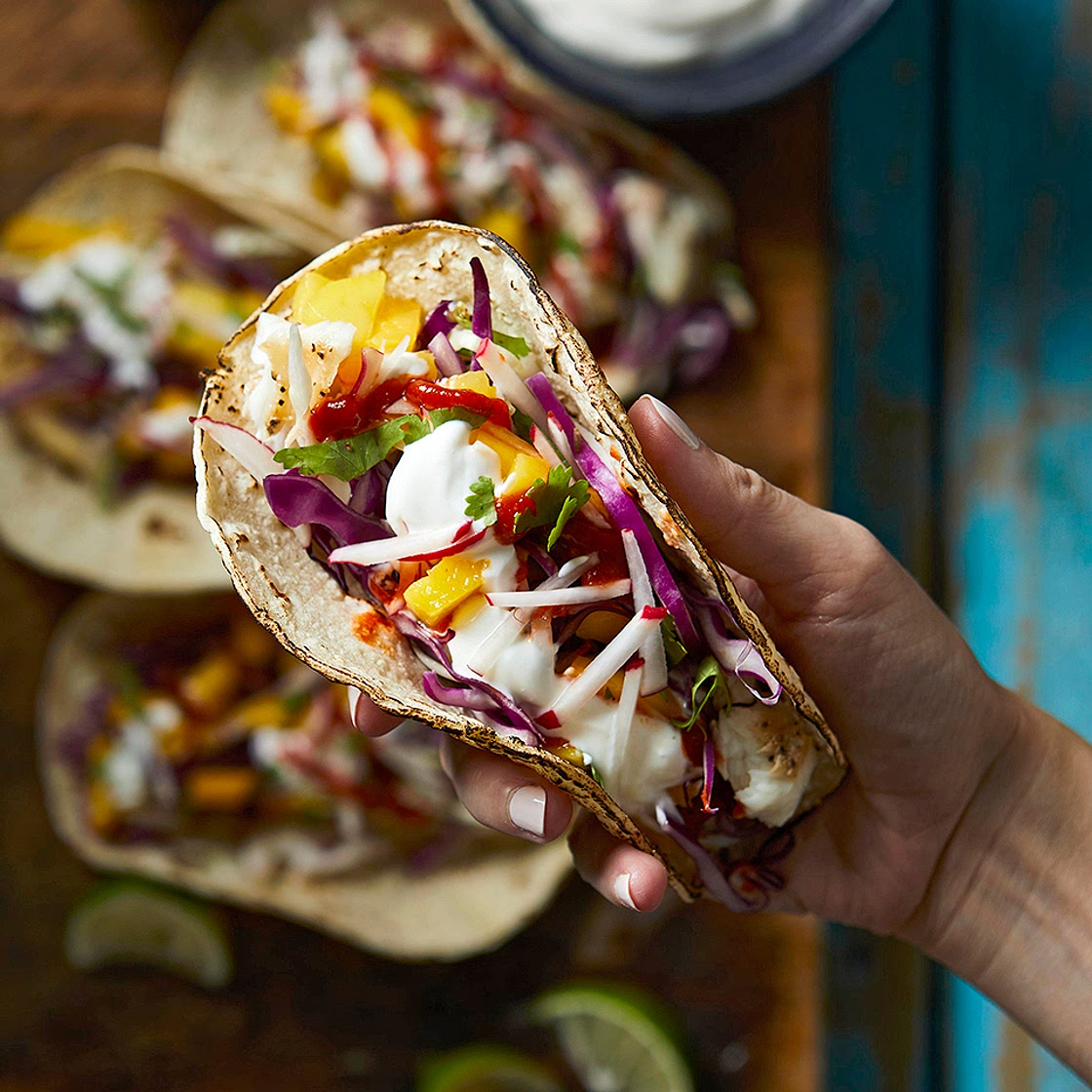 Mango-Lime Fish Tacos