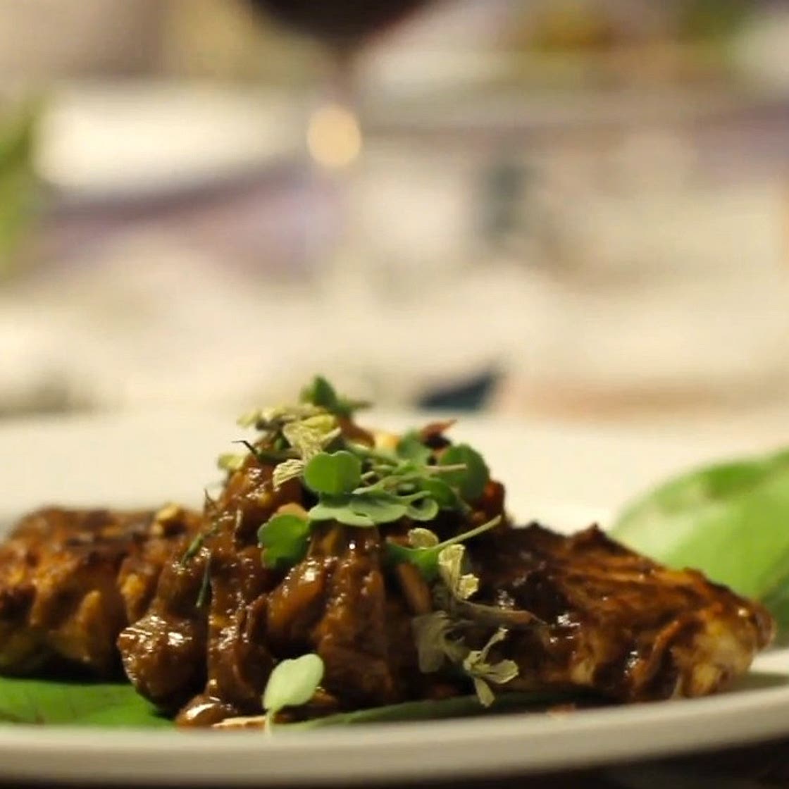 Grilled Fish with Ancho-Tamarind Sauce and Eggplant - Rick Bayless