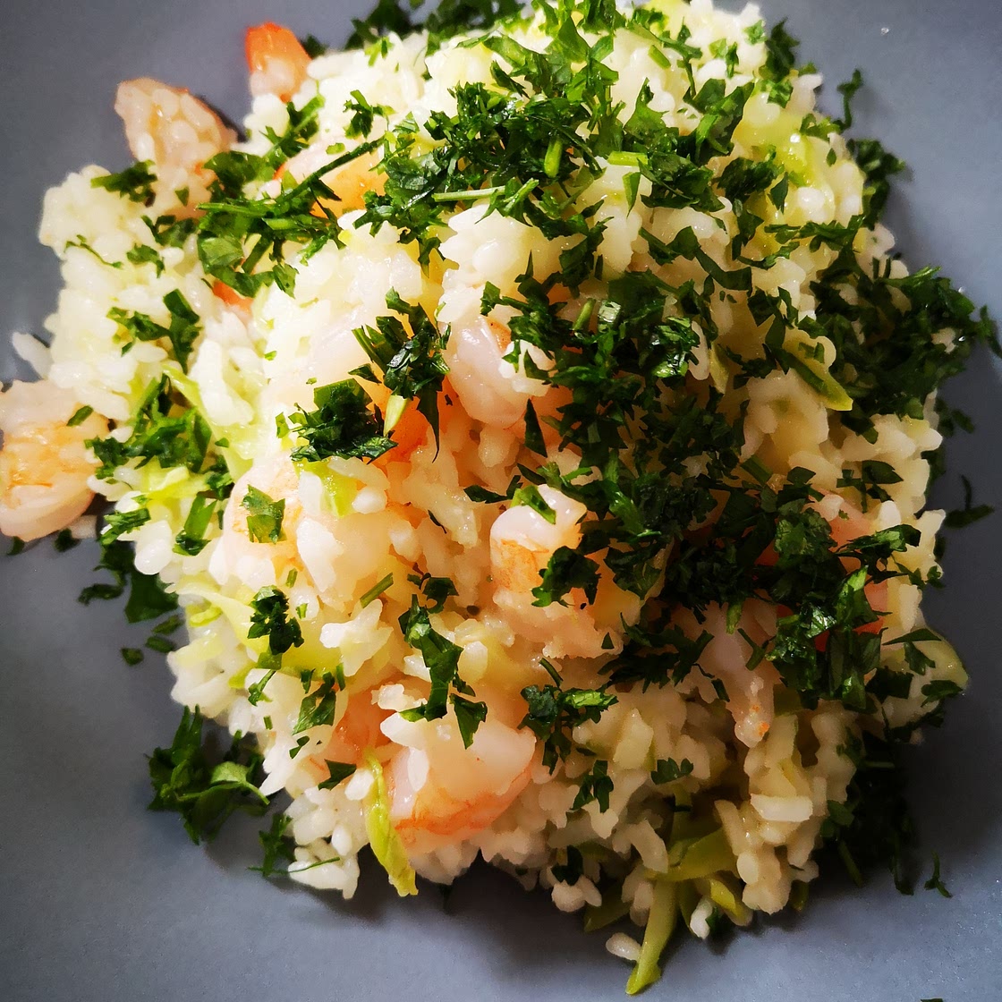 Risotto cu creveti si zucchini