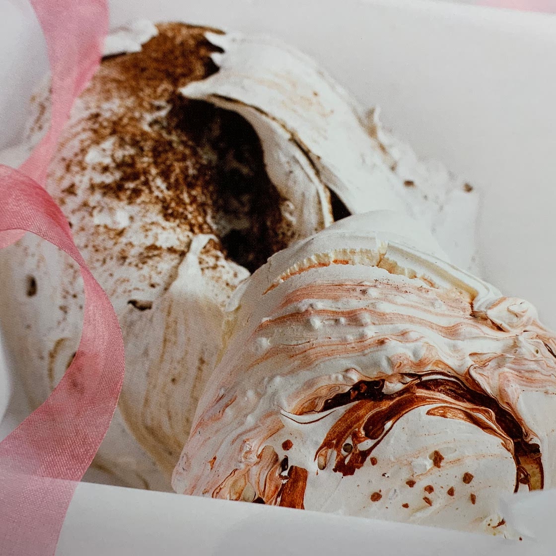 Pink Raspberry Swirl Meringues