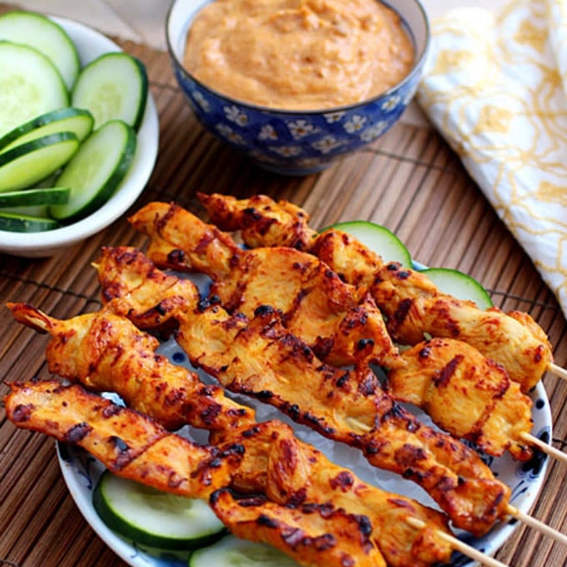 Thai chicken with peanut sauce