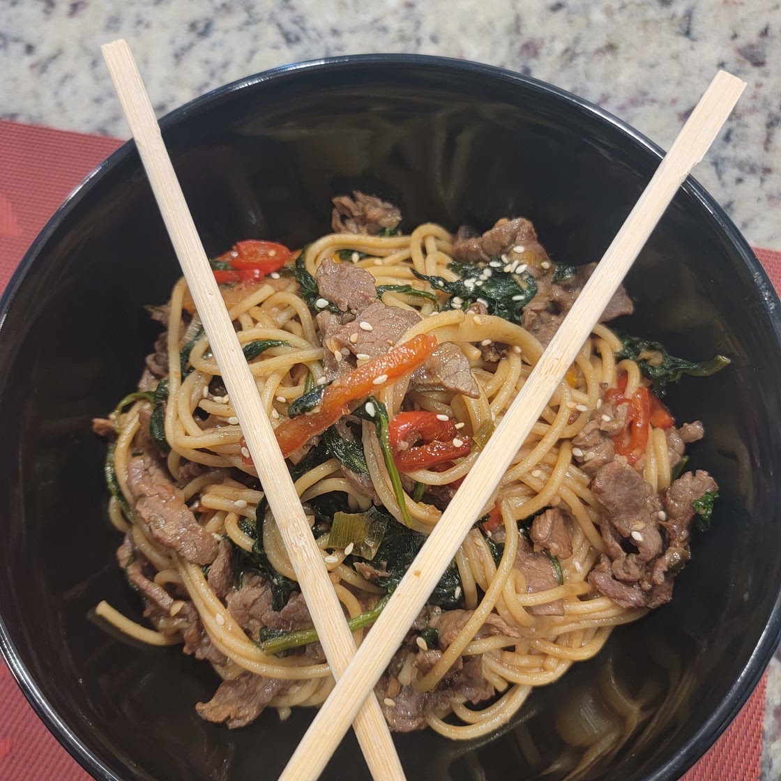 Beef and Spinach "Lo-Mein"