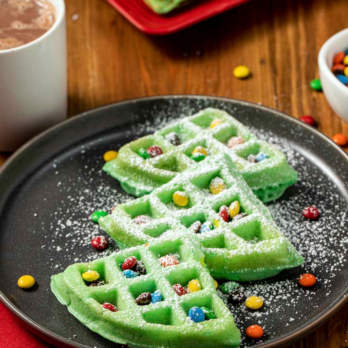 Christmas Tree Waffles