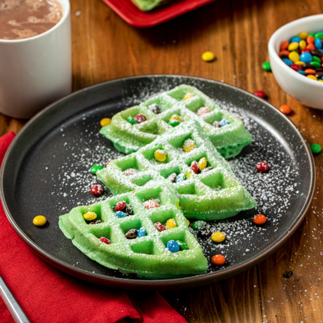 Christmas Tree Waffles