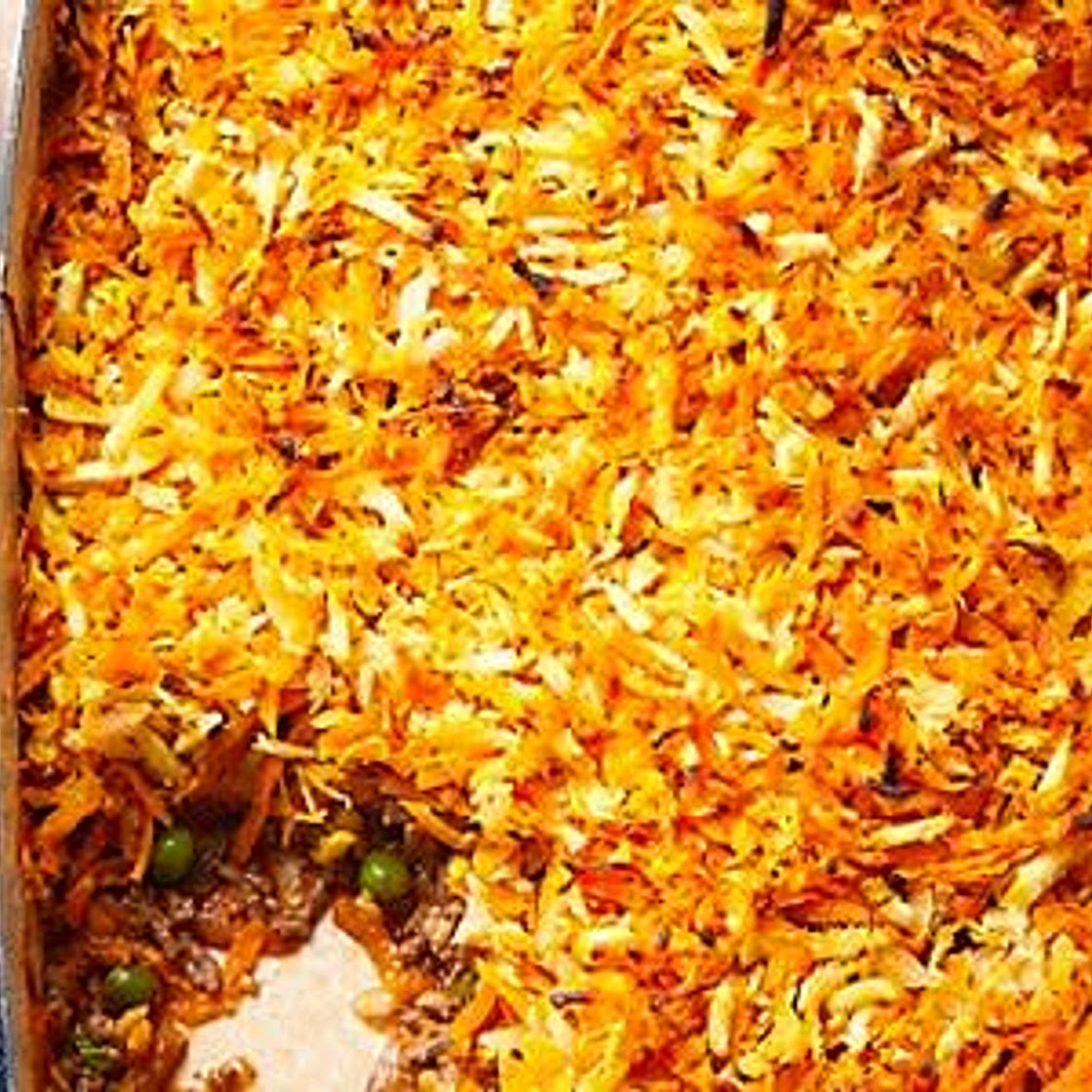 Root vegetable rosti-topped cottage pie
