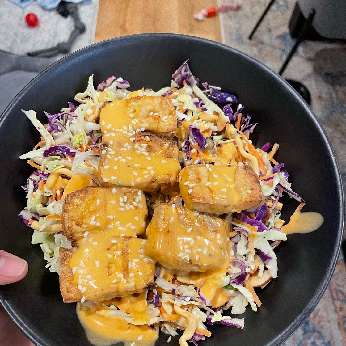 Tofu with slaw