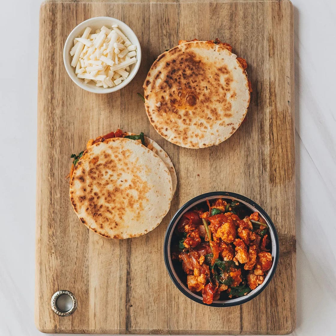 Mini Cheesy Tofu Quesadilla
