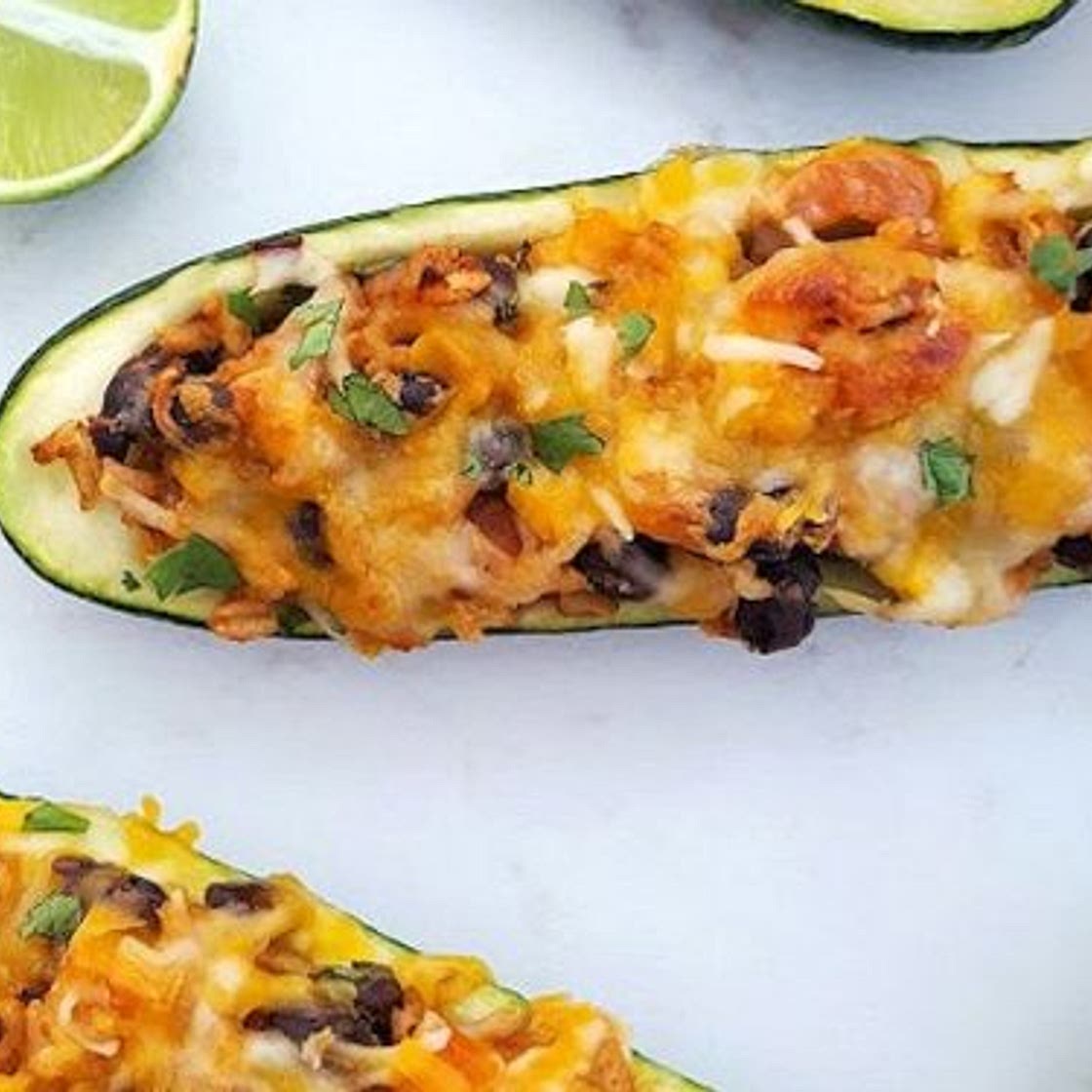 Vegetarian Stuffed Zucchini Boats