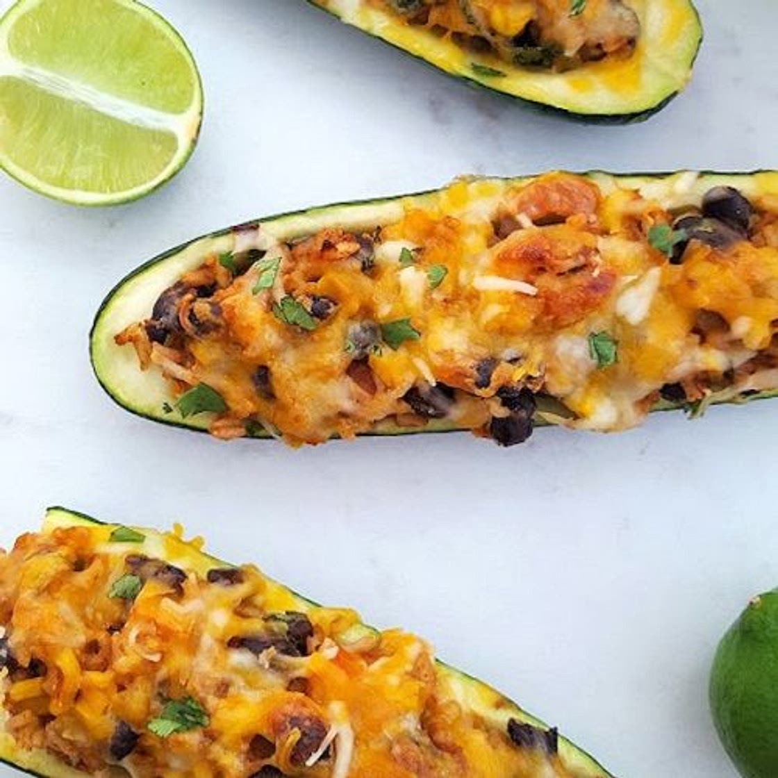 Vegetarian Stuffed Zucchini Boats