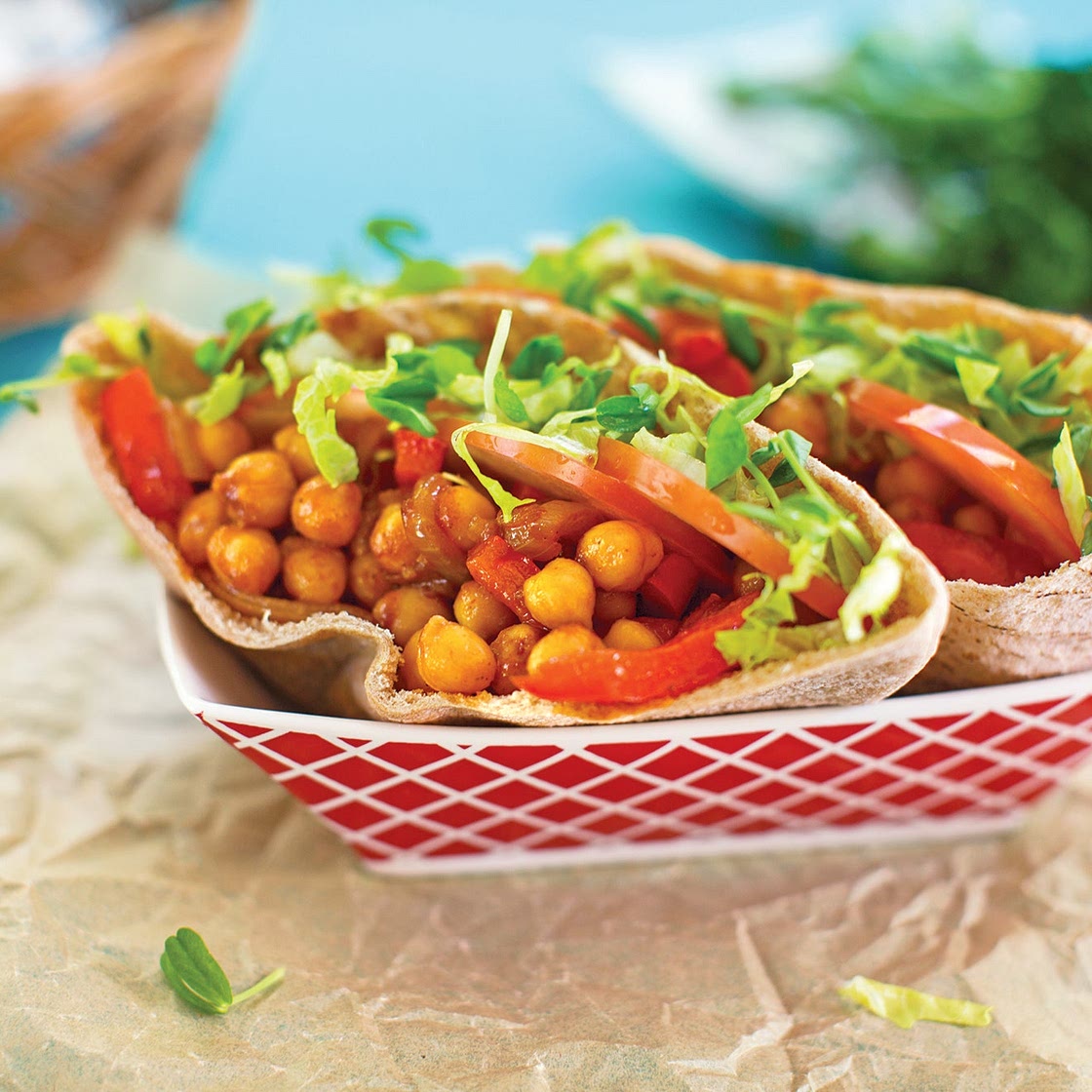 Barbecue-Flavored Chickpea (Garbanzo) Sandwiches