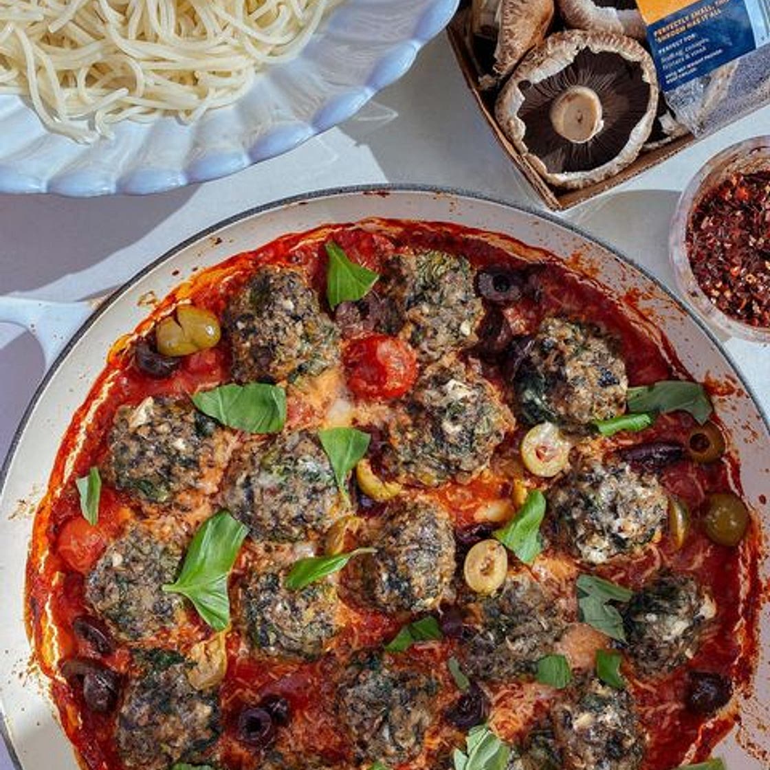 Meadow Mushroom Meat Free Meatball recipe. Ad