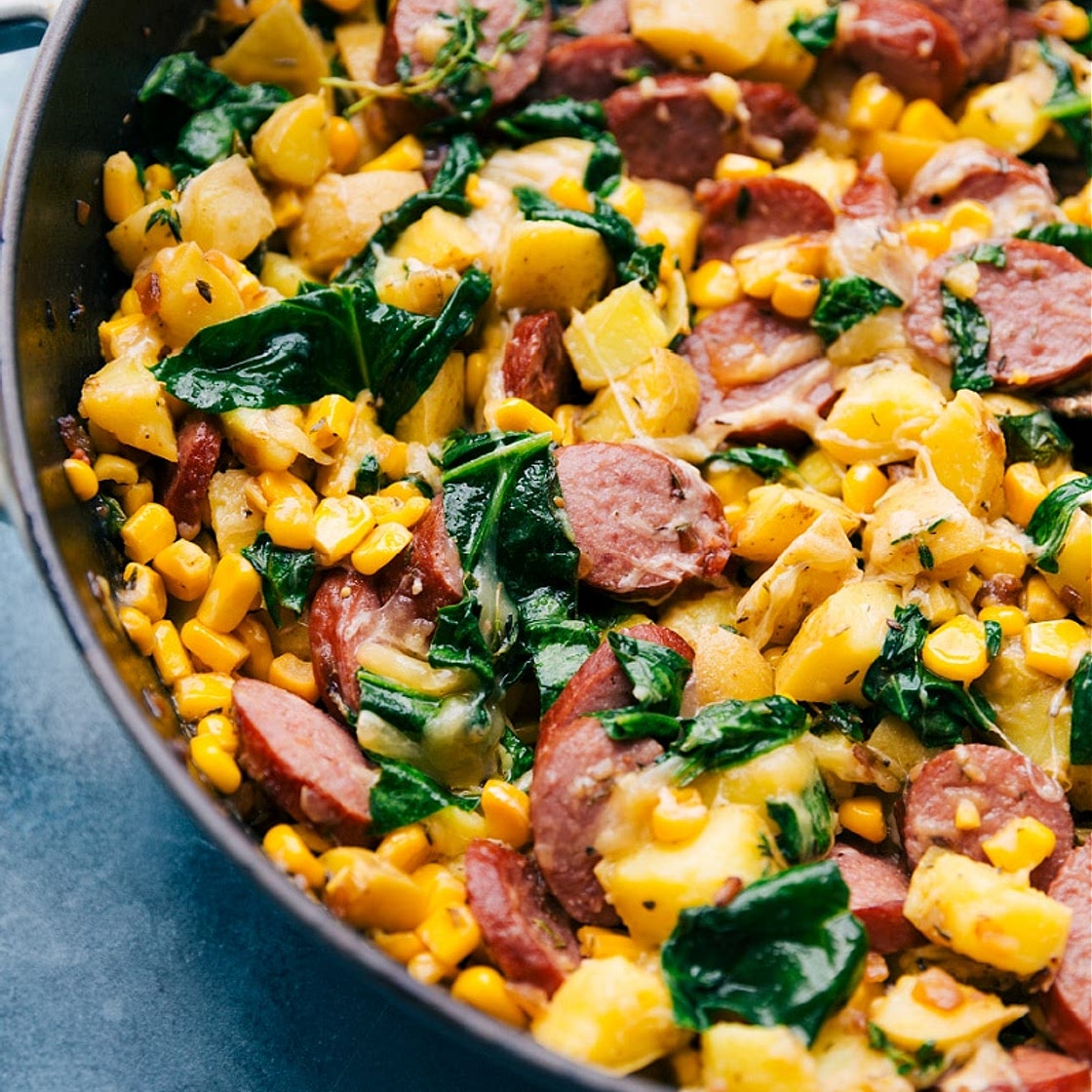 Smoked Sausage, Potatoes, & Corn