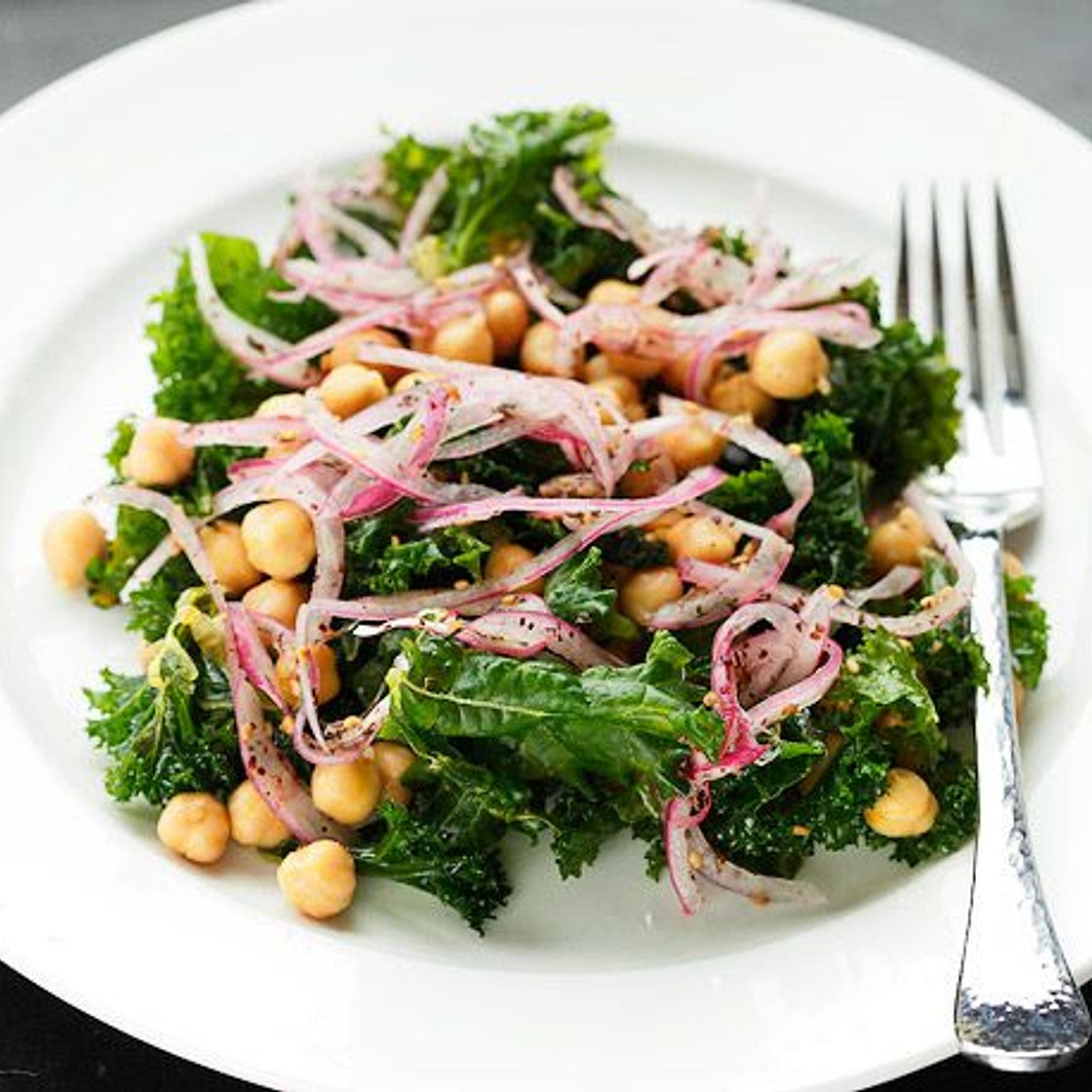 Marinated Kale and Chickpea Salad With Sumac Onions Recipe