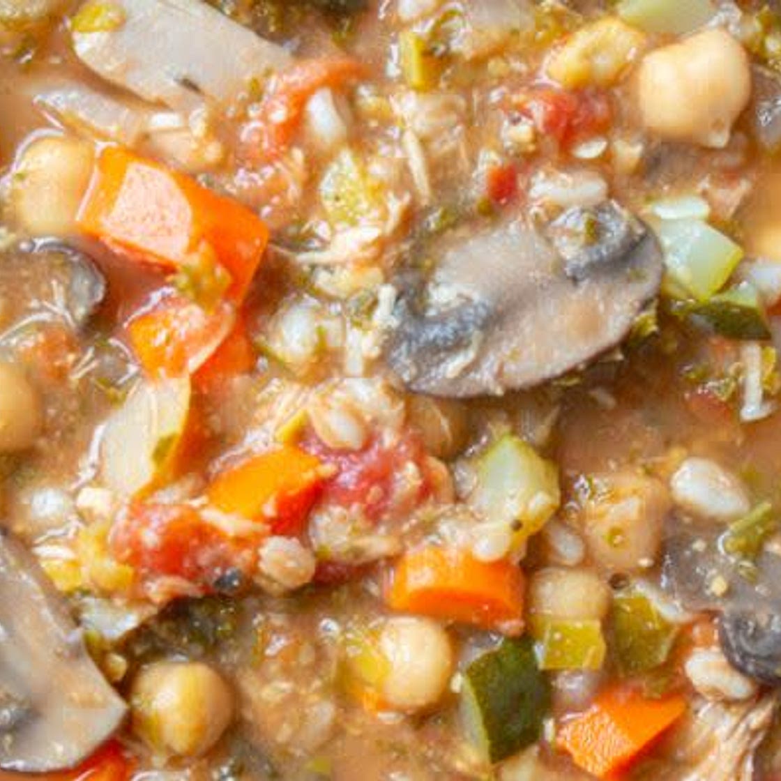 Chickpea, Kale and Farro Stew
