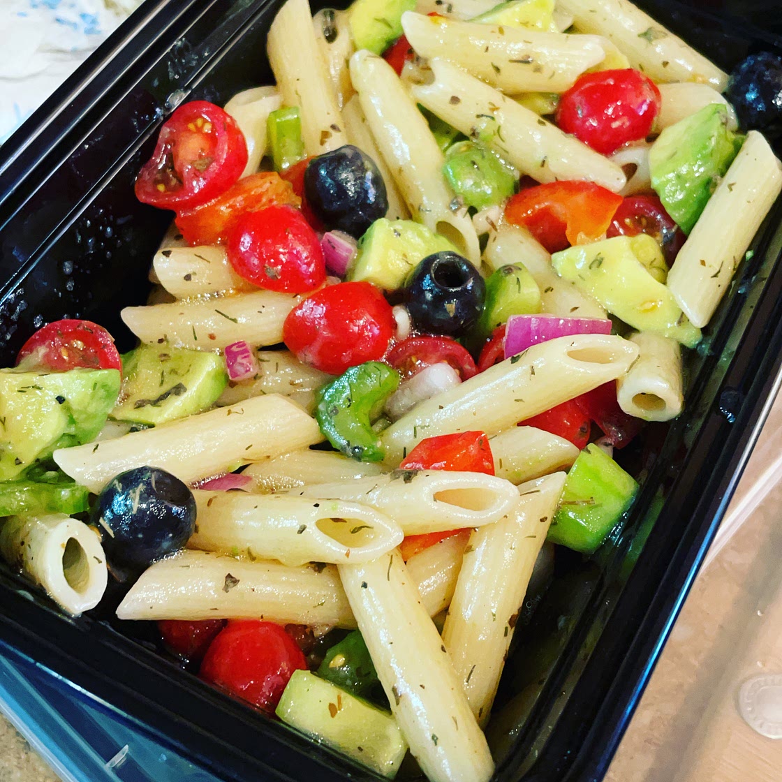 Summer in August pasta salad 