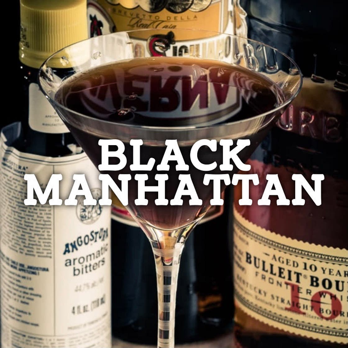 Black Manhattan Cocktail