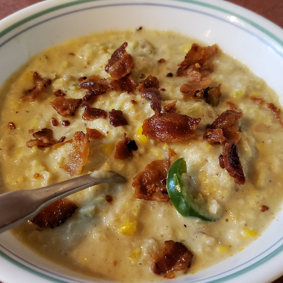 Jalapano vanilla corn chowder (dairy free)