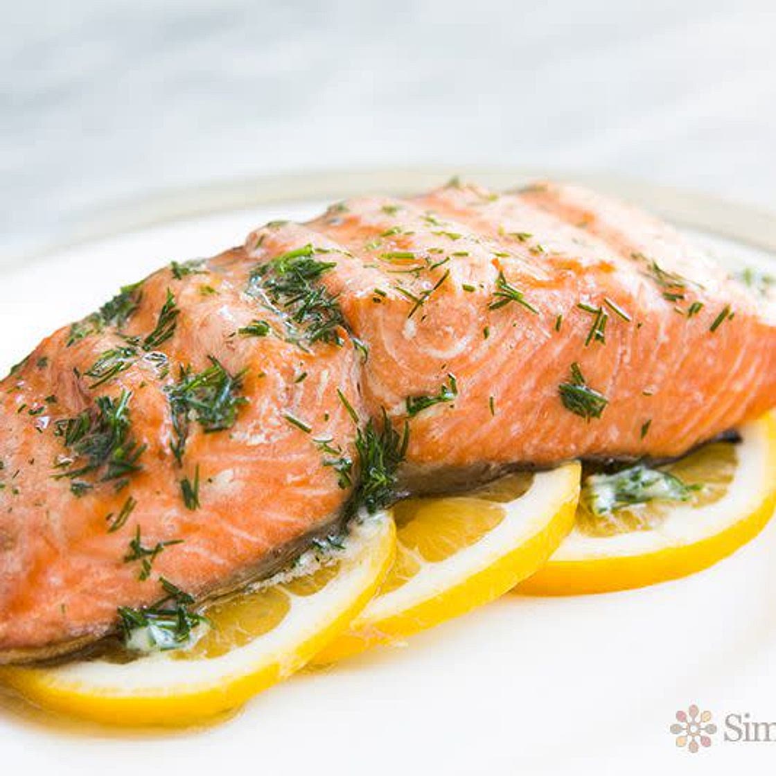 Baked Salmom With Butter Dill Sauce