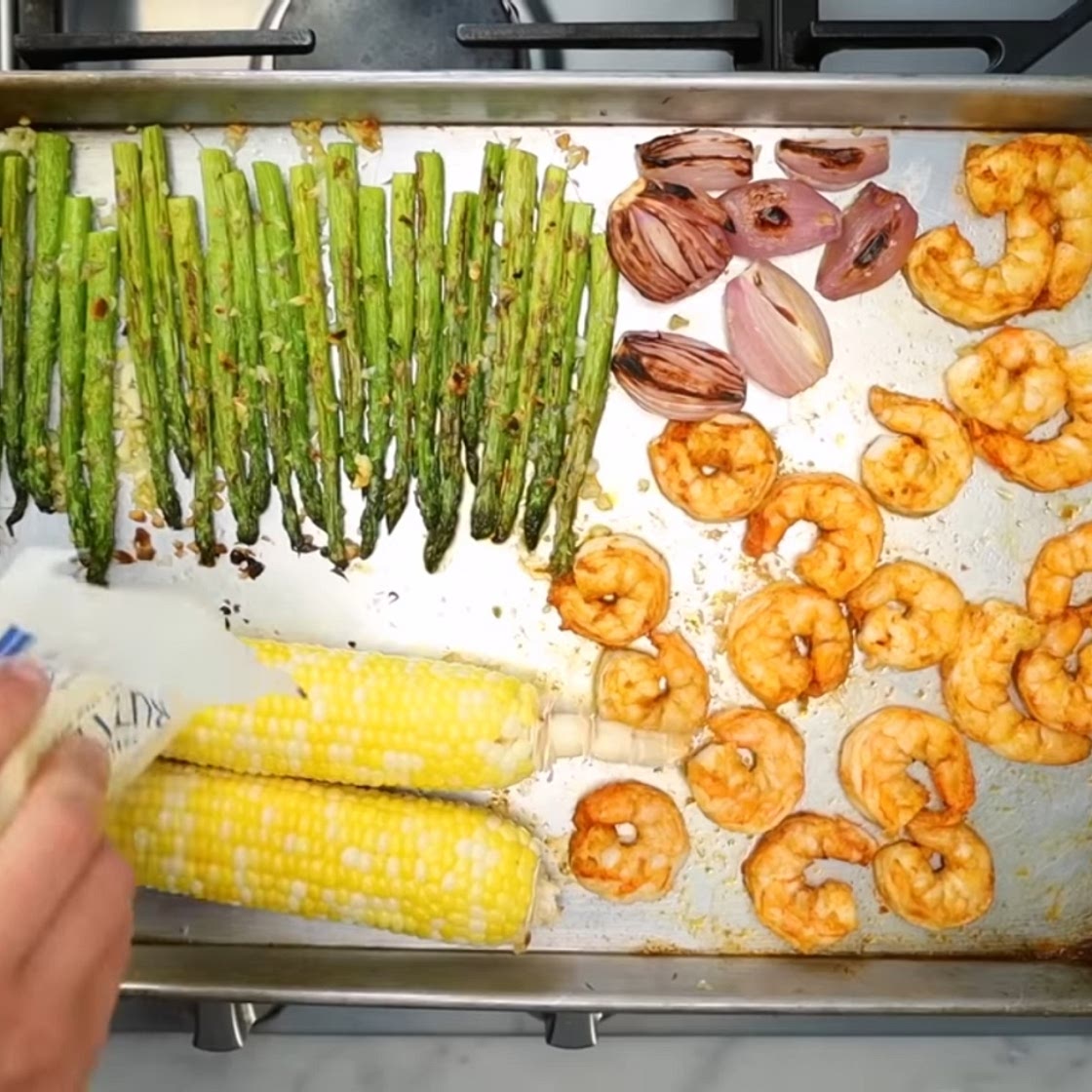 Asparagus and Shrimp Pan Dinner